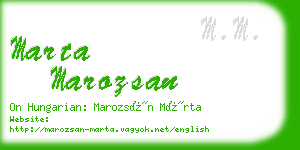 marta marozsan business card